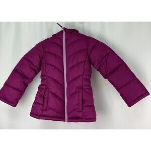 Faded Glory girls puffer pink jacket size 4/5